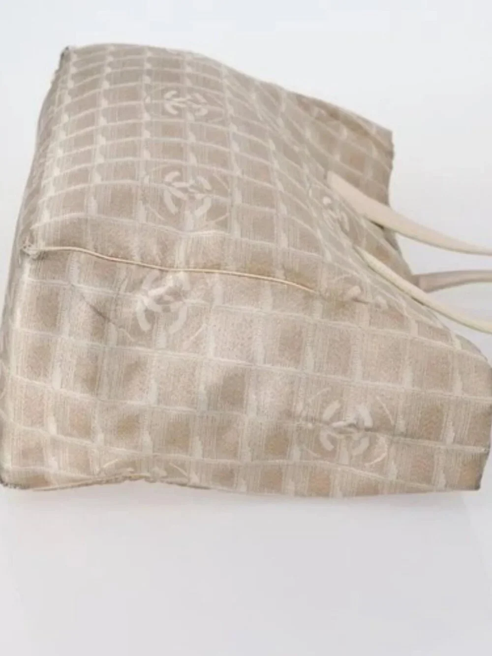 CHANEL New Travel Line Tote Bag Nylon 3 Set Pink Beige CC Auth ti3465